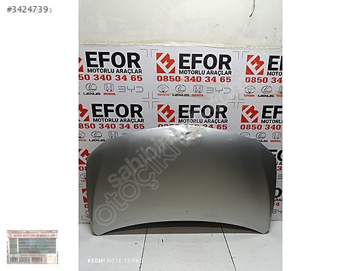 TOYOTA COROLLA MOTOR KAPUTU ÇIKMA ORİJİNAL PARÇA 2007-2012