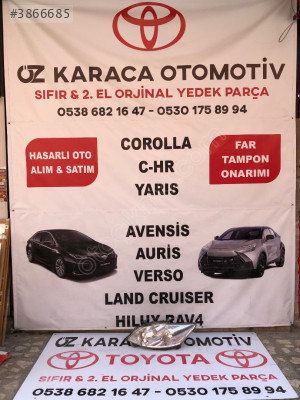 2009-2012 TOYOTA AURIS ÇIKMA ORJINAL SOL ÖN FAR