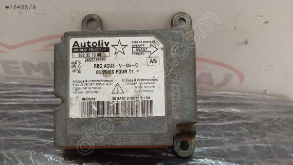 9652275980 AN - 602327300 Peugeot 206 Airbag Beyni