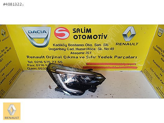 RENAULT CLİO 5 İCON ÇIKMA ORJİNAL LEDLİ SAĞ FAR VE DİGER PARÇALA