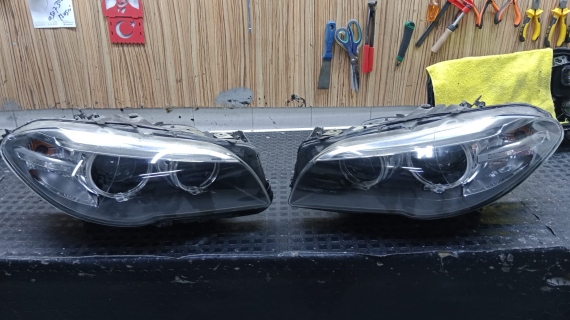 Bmv F10 makyajlı kasa sağ sol takım far beyinleri üzerinde