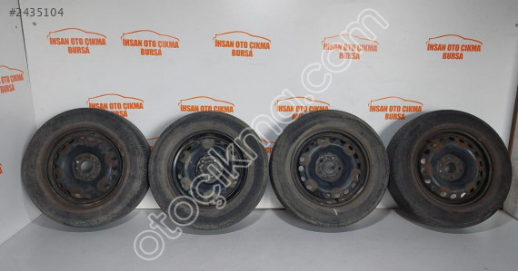 195 65 15 jant 4 adet lastik ve orijinal jant Renault kangoo