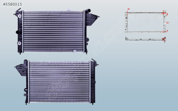 SU RADYATORU MEKANIK AT 538X380X32 OPEL VECTRA A 1.7 1.8 16V 88>
