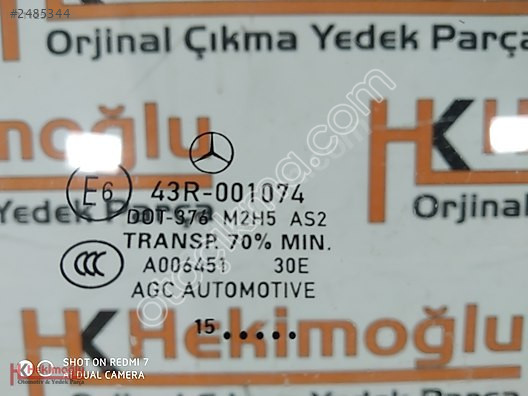 MERCEDES C292 2015 SAĞ ÖN KAPI CAMI 43R-001074
