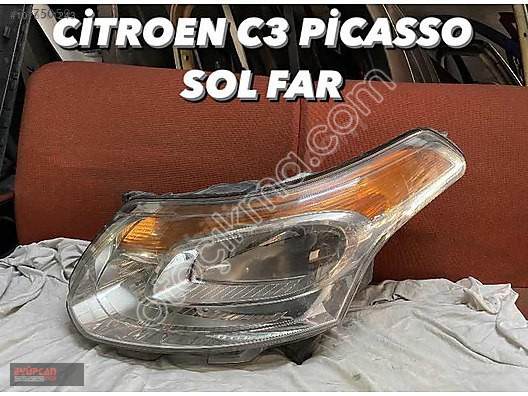 Citroen C3 Picasso Sol Ön Far Orjinal - Eyupcan Oto Çıkma