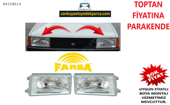 TOFAŞ ESKİ MODEL ÇİTASIZ FARBA ORJINAL SAĞ/SOL FAR SIFIR ADET FYT