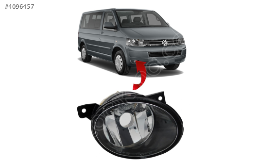7E0941700B VW TRANSPORTER T6 09-14 SAĞ SİS FARI (AMPÜLLÜ)