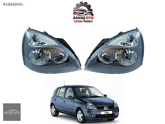CLİO ÖN FAR SAĞ SOL GRİ 2002-2008 ADT FYT 7701057658 7701057654