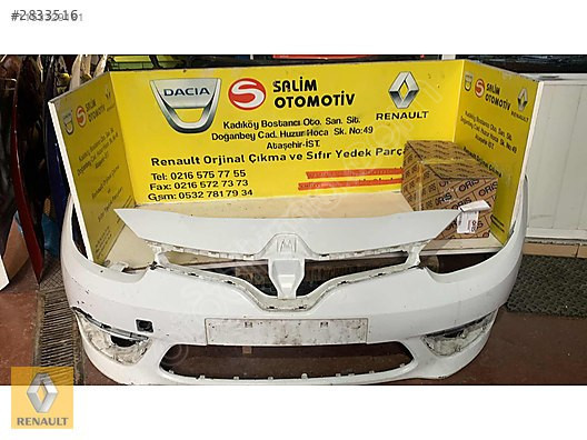 Fluence İçin Orjinal Renault Çıkma Ön Tampon ve Parçaları