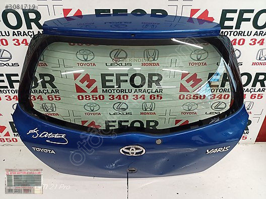 TOYOTA YARİS ARKA CAMLI BAGAJ KAPAĞI ÇIKMA ORİJİNAL 2006-2011