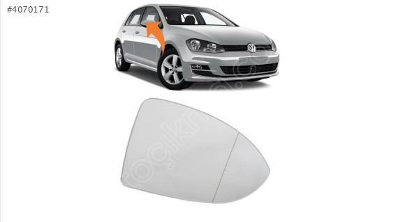 5G0857522 VW GOLF 7 7.5 2013-2019 SAĞ AYNA CAMI