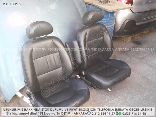 peugeot 406 çıkma elektrikli deri koltuk takımı
