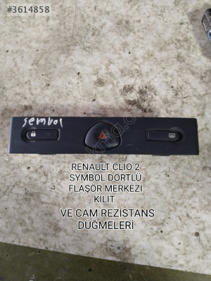 RENAULT CLİO 2 MERKEZİ KİLİT REZİSTANS VE DÖRTLÜ FLAŞÖR DÜĞMELERİ