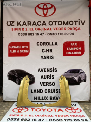 2020-2025 TOYOTA YARİS CROSS ÇIKMA ORJİNAL SAĞ ÖN ÇAMURLUK