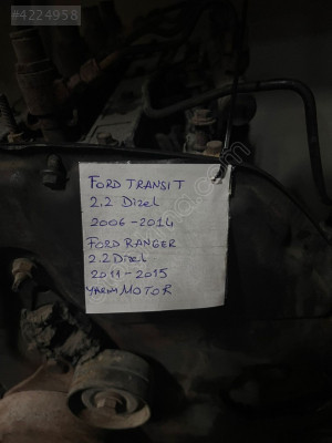 2006-15 FORD TRANSİT- RANGER 2.2 DİZEL YARIM MOTOR ORJ ÇIKMA