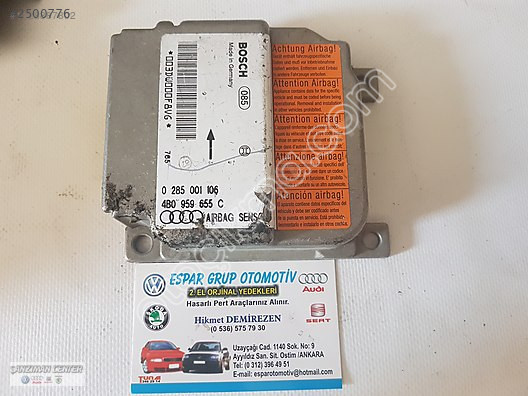 4B0959655C AUDİ A6 AİRBAG BEYNİ 1998 2004