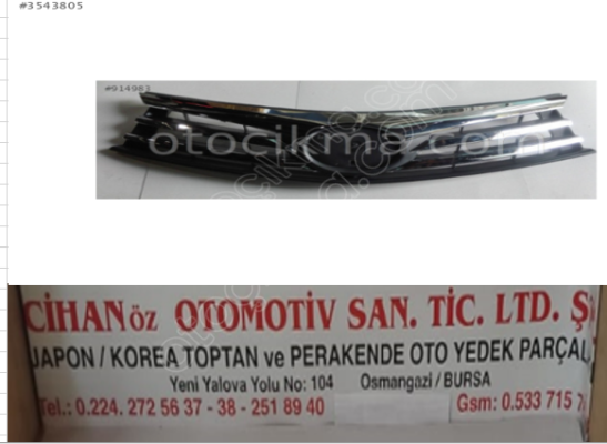 Toyota Corolla Nikelajlı Panjur 2014