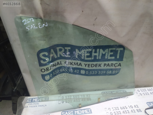 ÇIKMA PEUGEOT 207 SAĞ ÖN KAPI CAMI 43R-000464