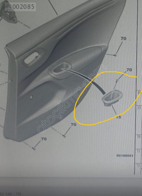 Citroen c-elysee kapı iç yakalama petek gözü sağ1609066890