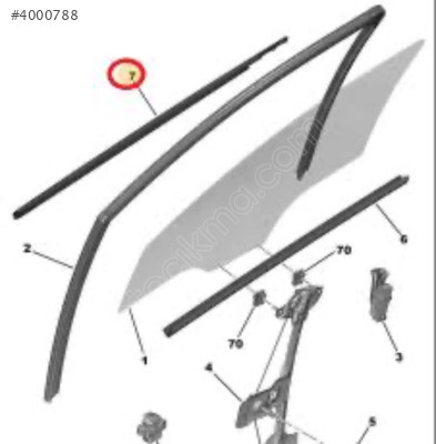 Citroen c- elysee sol kap camları alt dış yalay last967761666680
