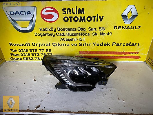RENAULT CLIO 5 ÇIKMA ORJİNAL SAĞ FAR VE DİĞER PARÇALARI