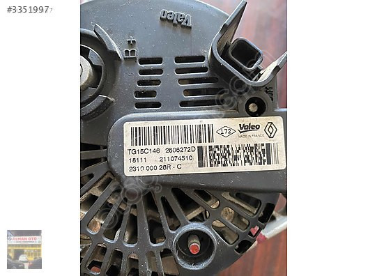 TG15C146 RENAULT FLUANCE ŞARZ DİNAMOSU