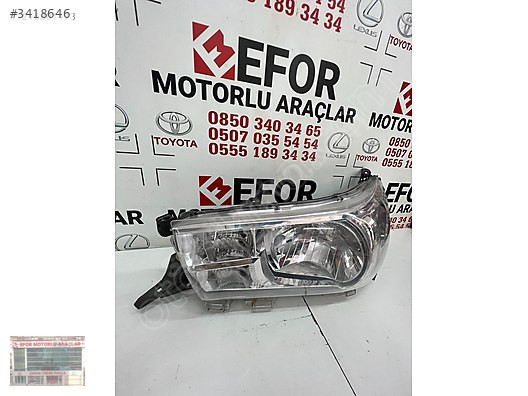 TOYOTA HİLUX SOL FAR ÇIKMA ORJİNAL YEDEK PARÇA