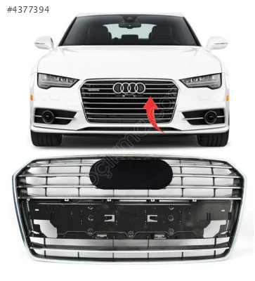 4G8853651G AUDİ A7 2015-2018 ÖN PANJUR KROM ÇİZGİLİ PARLAK SİYAH