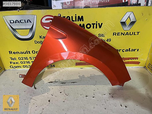 RENAULT CLIO 5.5 ÇIKMA ORJİNAL TURUNCU SAĞ ÖN ÇAMURLUK VE DİĞER