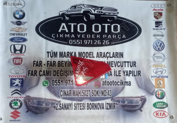 AUDİ A5 08-16  ORJİNAL CIKMA IÇ STOP