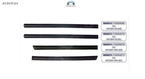 RENAULT 19 DIŞ KAPI BANDI TAKIM SIFIR (TEKLI ALIM VARDIR)77022530