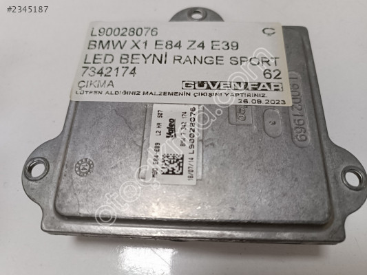BMW X1 E84 Z4 E89 RANGE ROVER SPORT LED BEYNİ 7342174 L90028