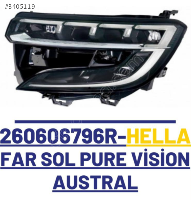 RENAULT AUSTRAL SOL FAR HELLA SIFIR ORİJİNAL