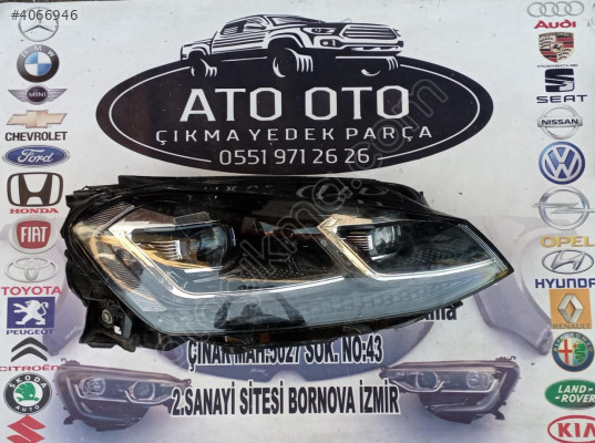 VOLKSWAGEN GOLF 7.5 ORJİNAL CIKMA SAĞ FAR