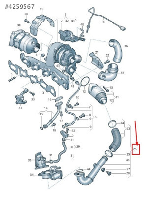 04L145762CE ORJİNAL  ARA SOĞUTUCU BORUSU