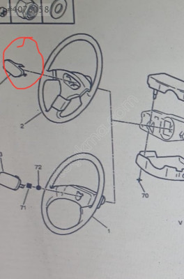 Peugeot 106 direksiyon simidi başlığı 4112K2
