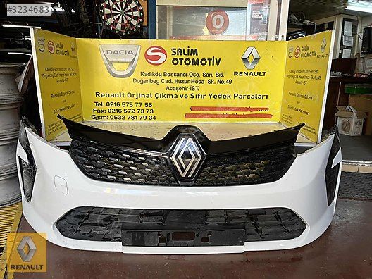 RENAULT CLIO 5.5 SÖKME ORJİNAL BEYAZ ÖN TAMPON DOLU VE DİĞER PAR