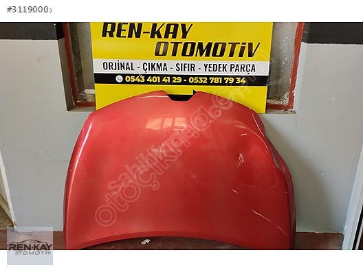 RENAULT CLİO 4 KIRMIZI MOTOR KAPUTU ÇIKMA ORJ RENKAY OTO KOCAELİ