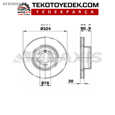BMW E65 E66 ÖN FREN DİSK TAKIM 2002 - 2008 / BRAXİS ORJ
