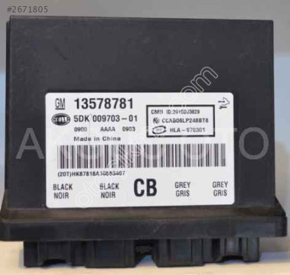 13578781/ 5DK009703-01/ 2010DJ3829/ CHEVROLET CRUZE KEYLESS ANAHT