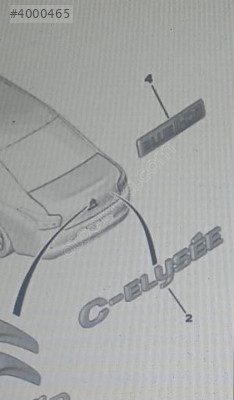 Citroen C-Elysee sağ monogram 9805976780