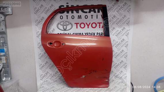SİNCAR OTO'DAN TOYOTA YARİS 2006 2011 SAĞ ARKA KAPI ÇIKMA ORJİNA