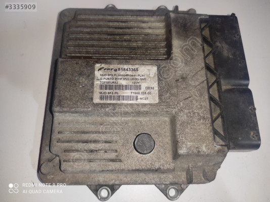 Fiat Grande Punto 1.3 Motor Beyni 51843365 - MJD6F3.PL