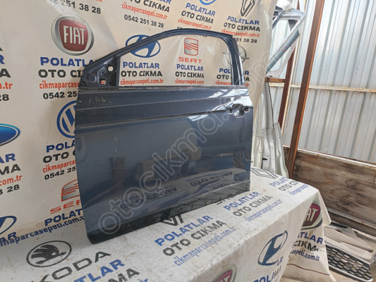 Volkswagen Polo Ön sol kapı Orjinal göçük hasarlı füme 2018-2021