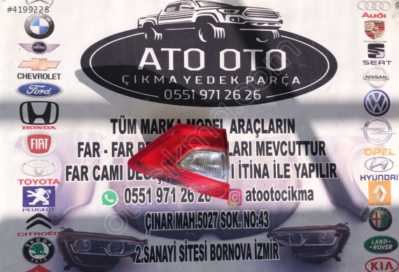 FORD MONDEO ORJİNAL ÇIKMA SOL İÇ STOP