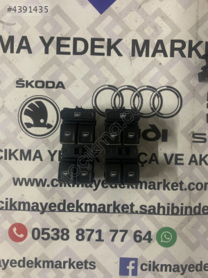 VW Golf 7  Seat Leon 5G0 959 857 C Nikelajlı Cam Düğmesi