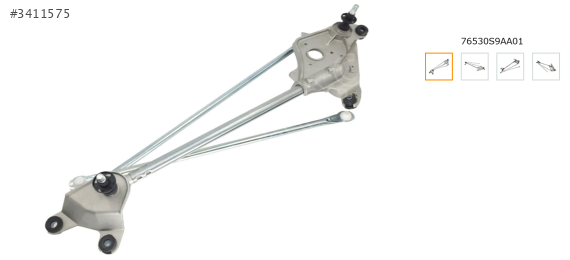 SİLGİ MANEVRA KOLU HONDA CRV 02-05 76530-S9A-A01 MANİVELA KOLU