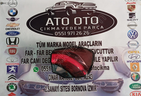 FİAT EGEA CROSS ORJİNAL ÇİKMA SAĞ LEDLİ STOP D