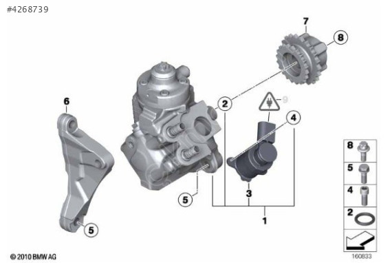 BMW E87 E90 N47 177 LİK ÇIKMA YAKIT POMPASI 13518577643 8577643