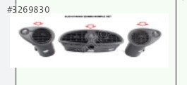 RENAULT CLIO III KALORIFER HAVALANDIRMA SET DIFÜZÖR P.SİYAH-P.GRİ